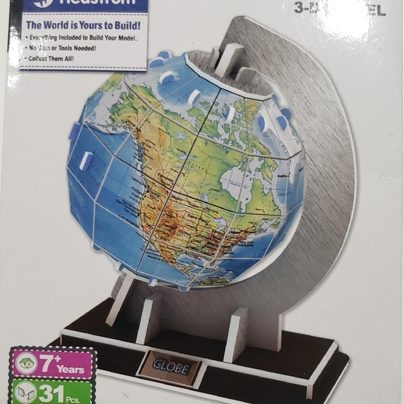 NEW Earth Globe 3-D Models - Set of 2 - Hedstrom - Picture 3 of 6